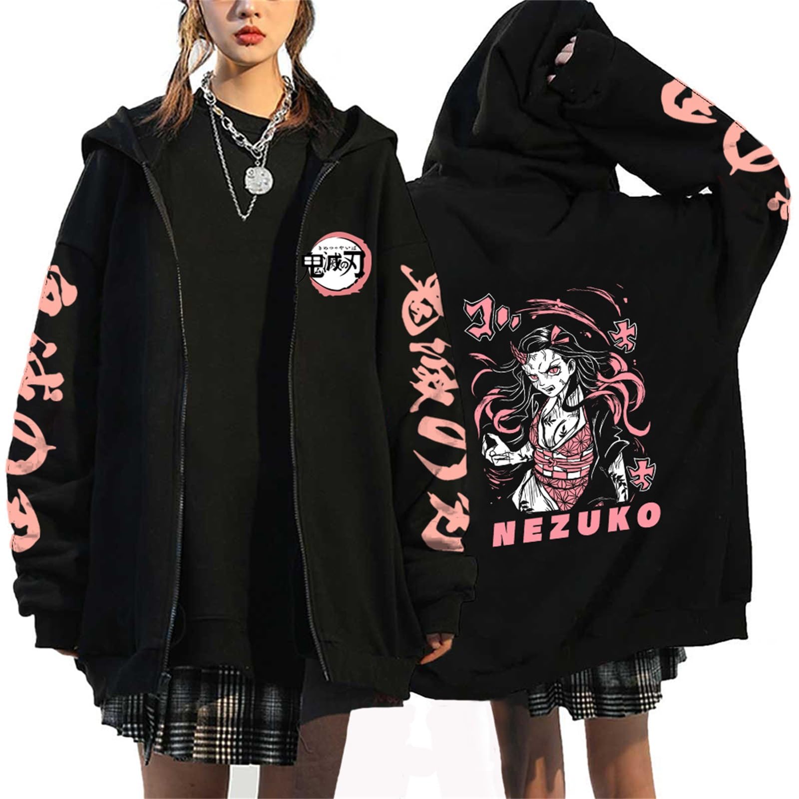 FEIYAO Anime Hoodie Jacket Printed Pullover Cosplay Sweatshirt for Adult 3X-Large