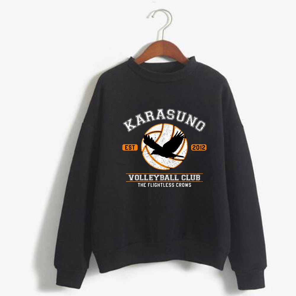 Haikyuu Karasuno Hoodie - Stylish Round Neck Design
